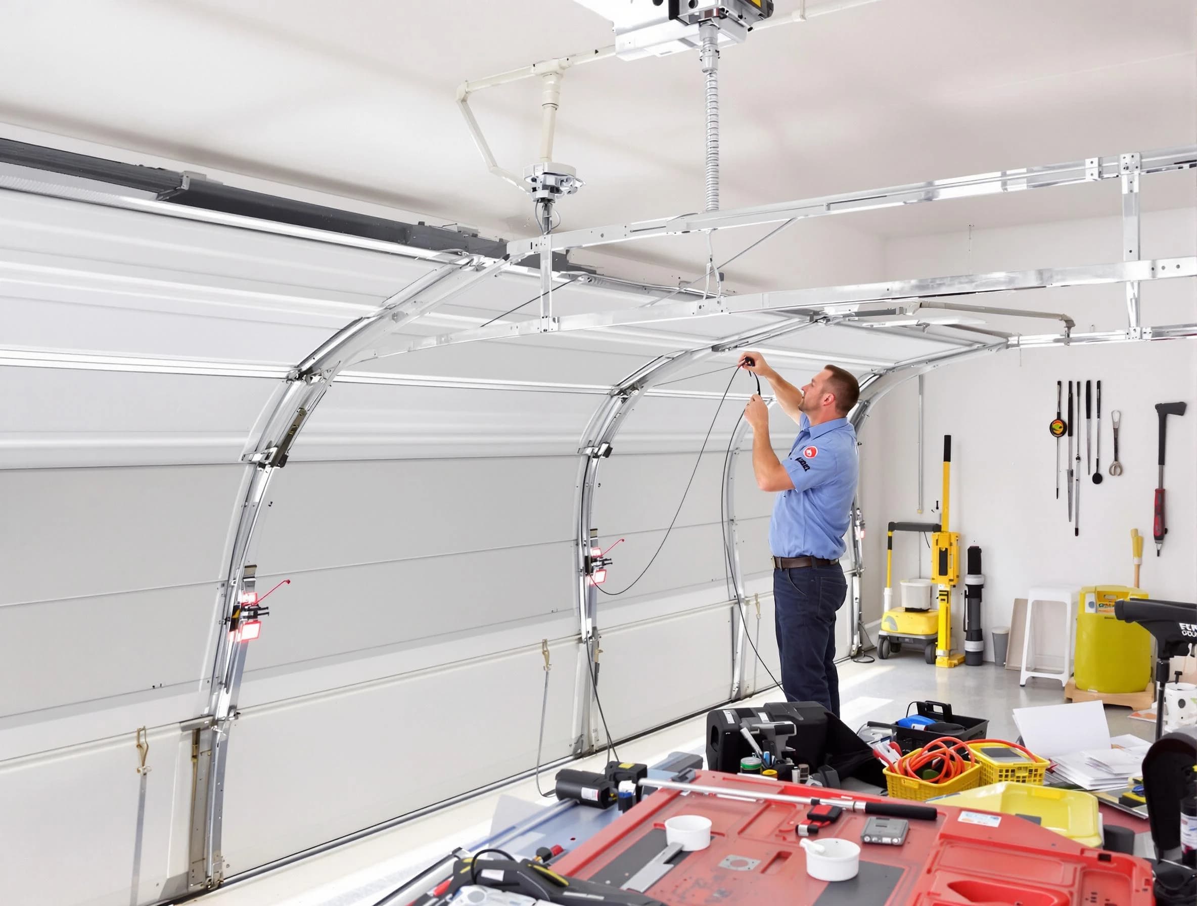 Garage door cable repair service by Summit Garage Door Repair in Summit