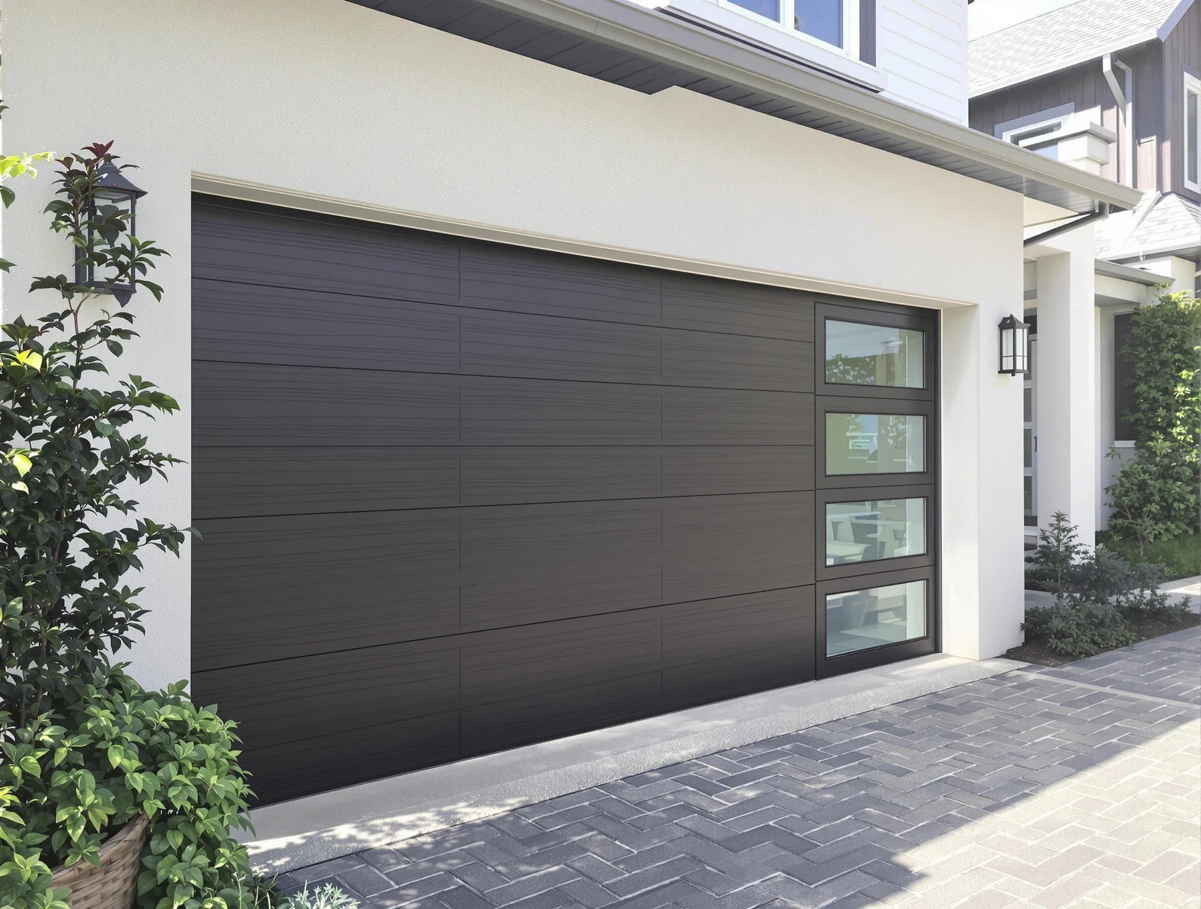 Custom garage door installation by Summit Garage Door Repair in Summit