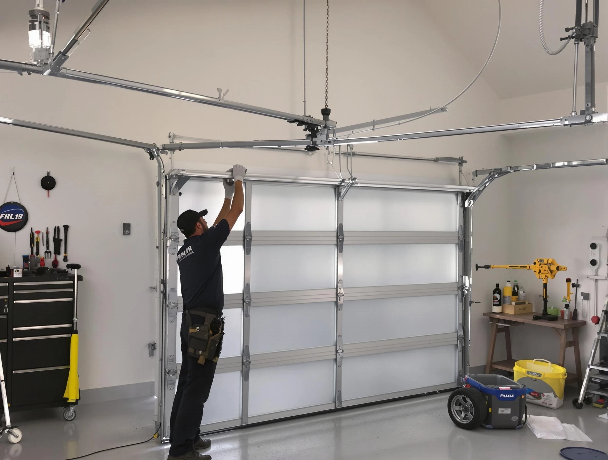 Summit Garage Door Repair certified team performing precision garage door installation in Summit