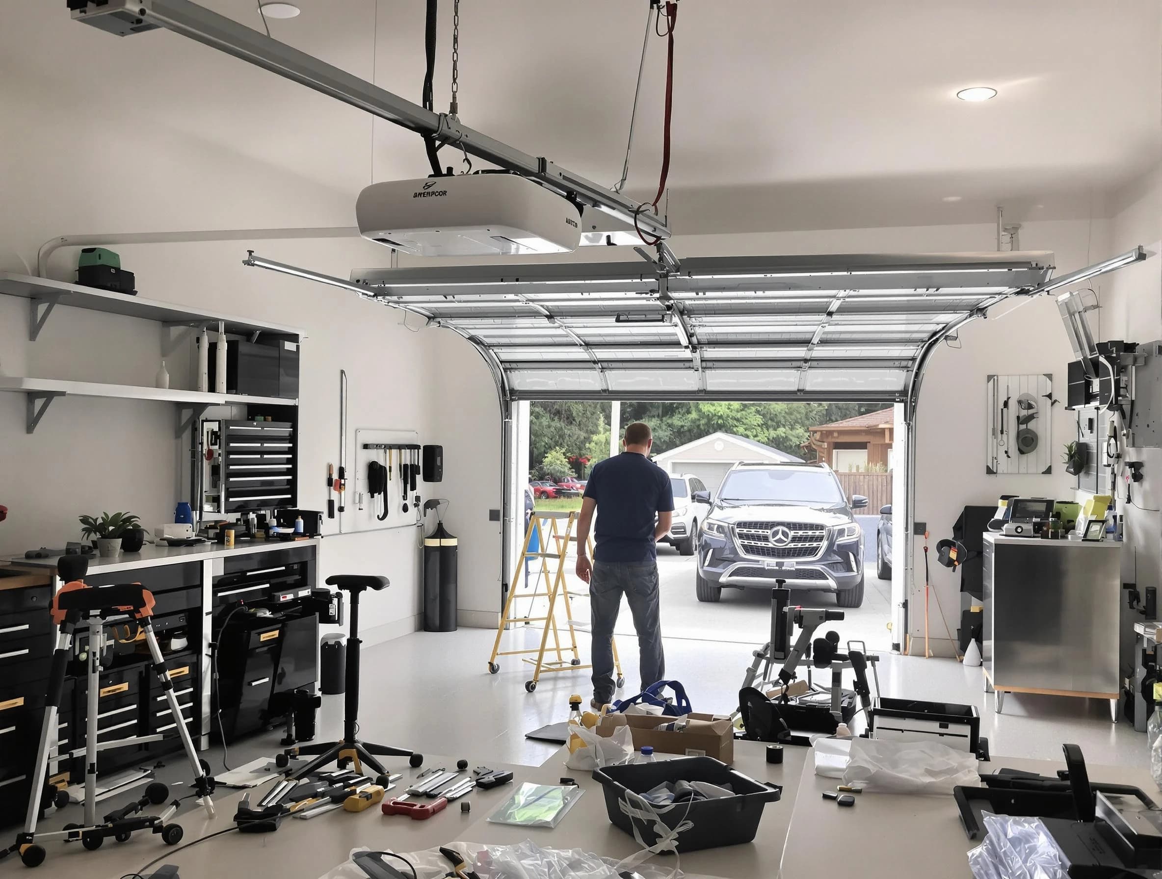 Garage door opener installation by Summit Garage Door Repair in Summit