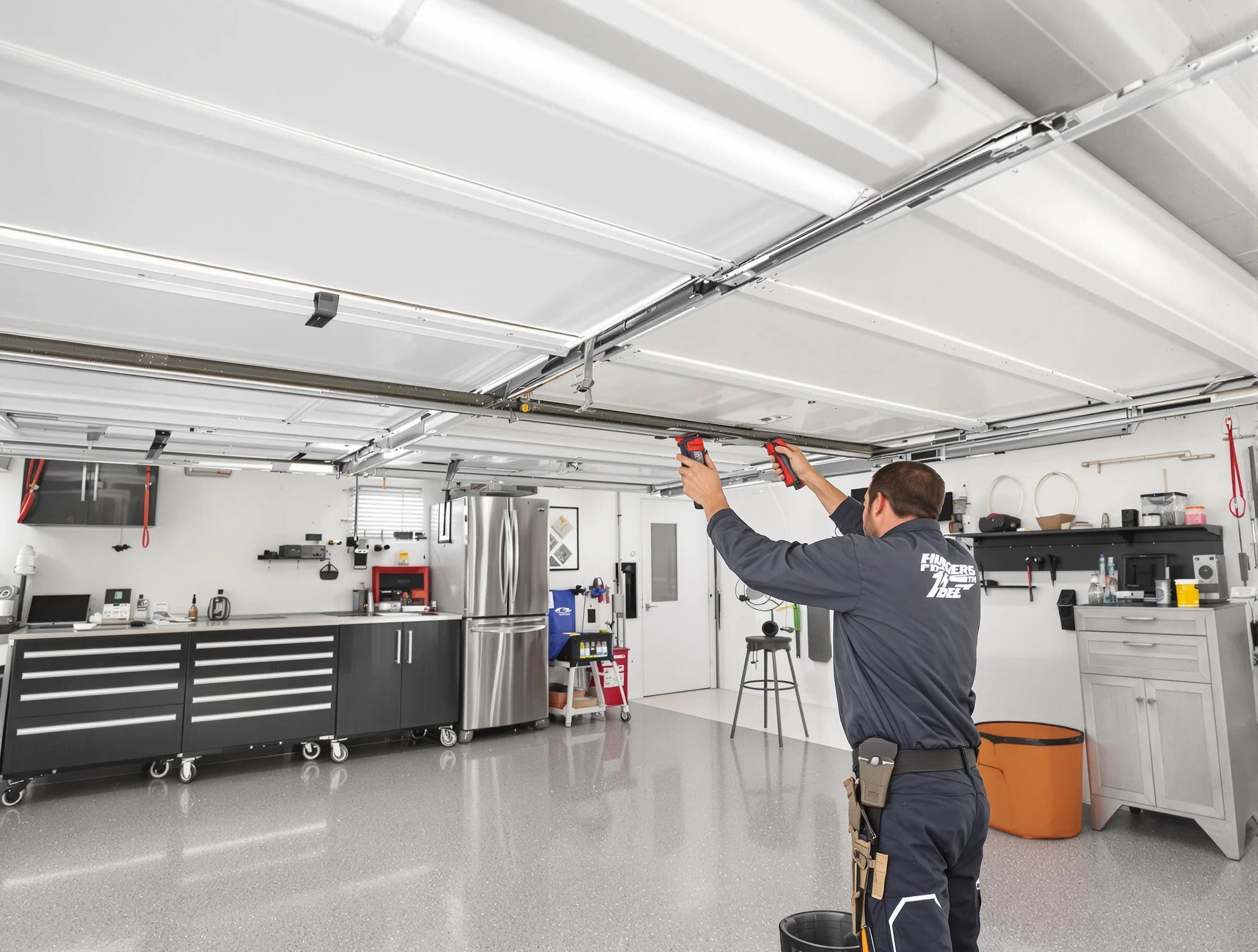 Overhead garage door repair service by Summit Garage Door Repair in Summit