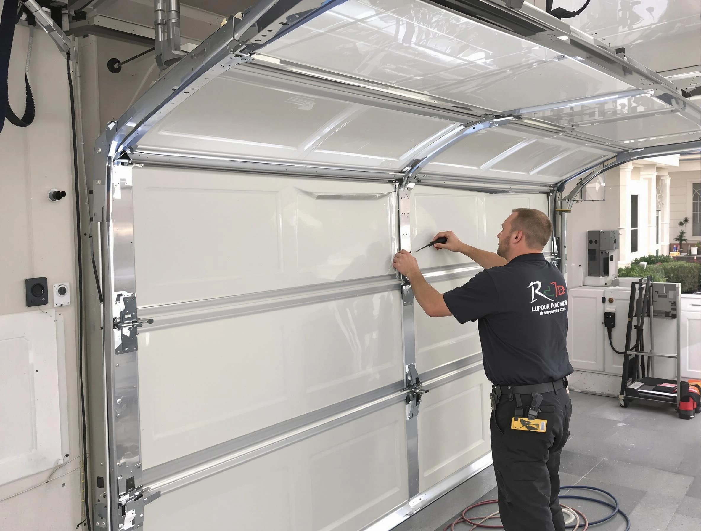 Summit Garage Door Repair professional performing panel repair in Summit