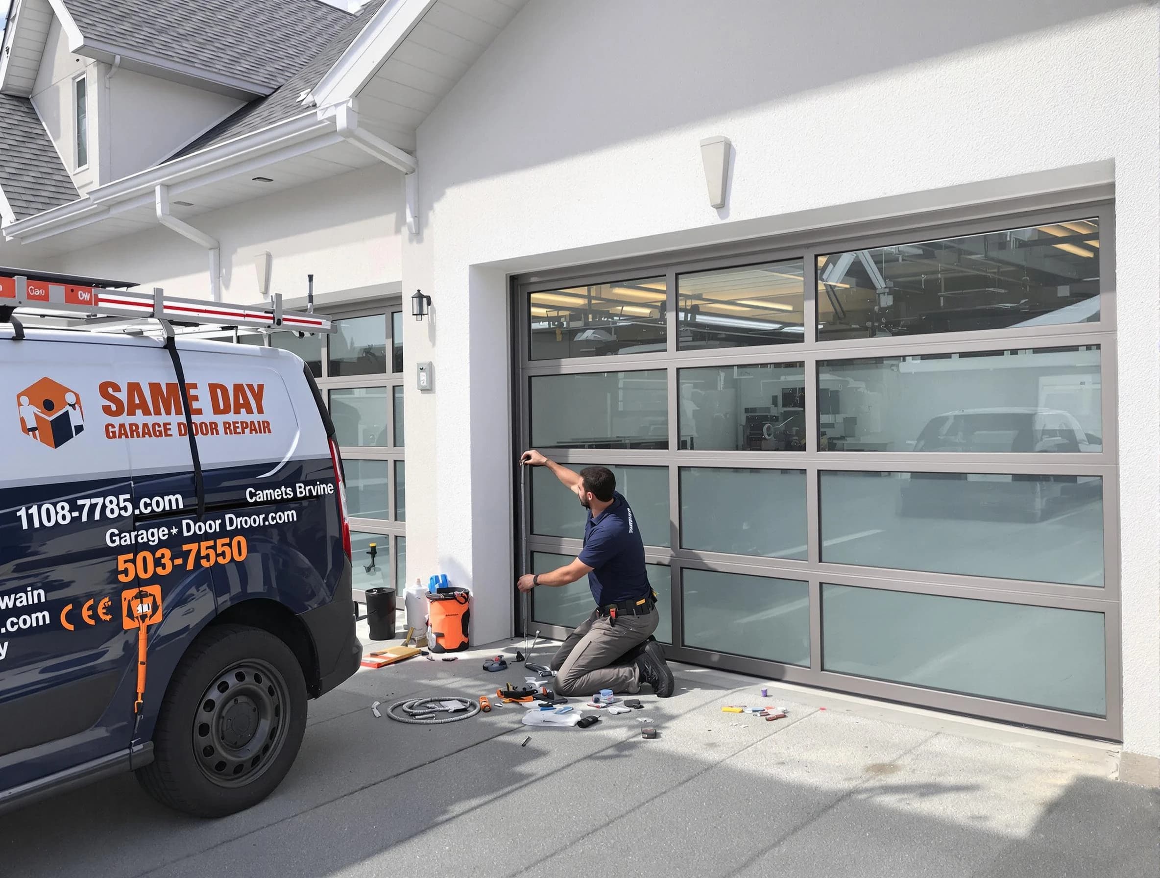 Same-day garage door repair service by Summit Garage Door Repair in Summit