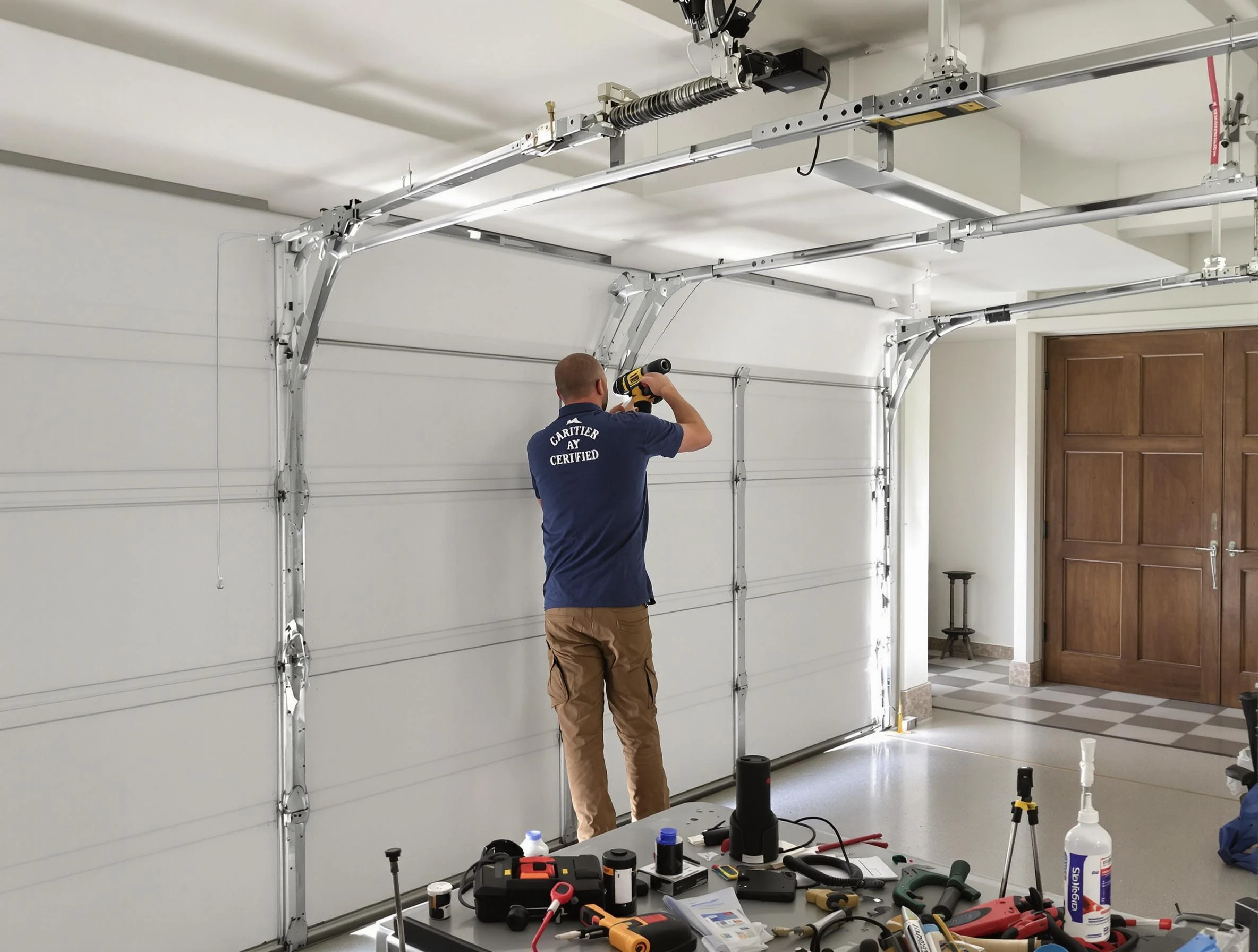 Summit Garage Door Repair certified technician performing precision garage door repair in Summit