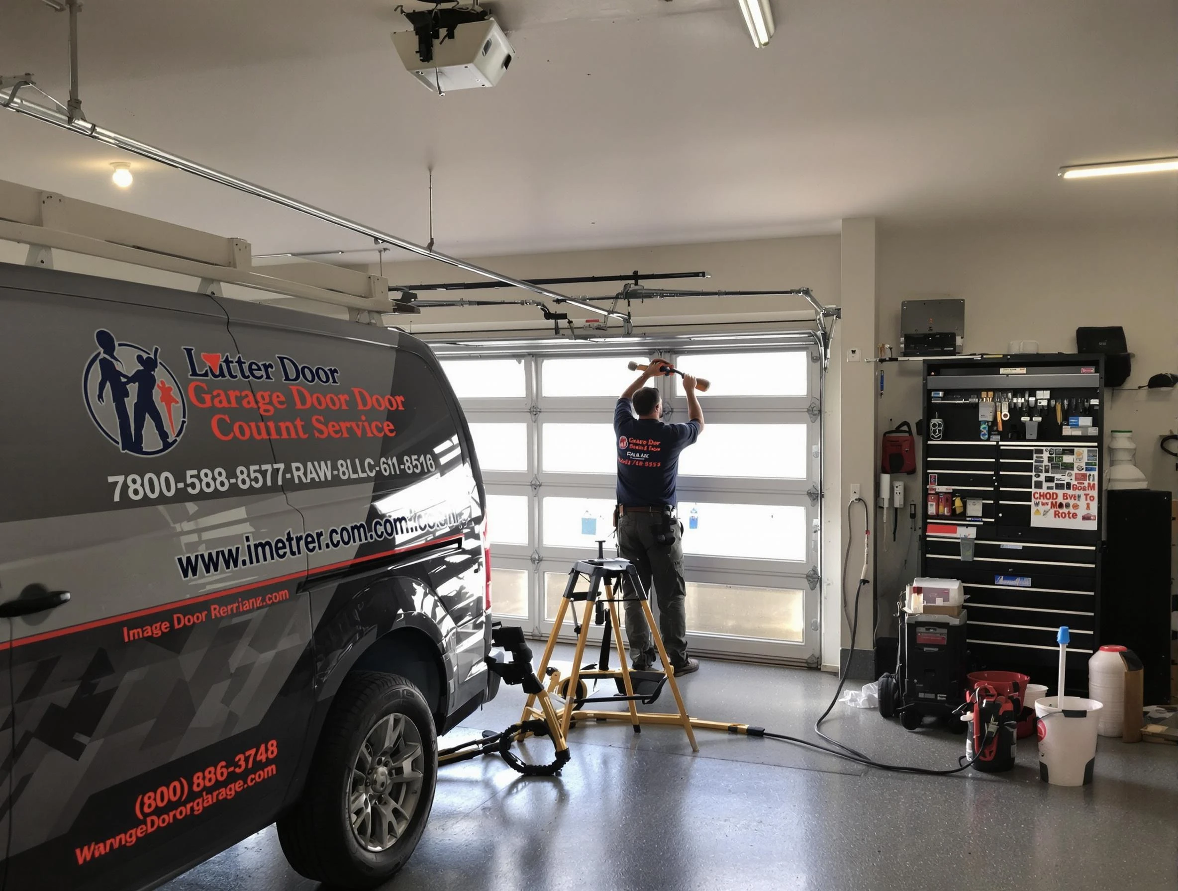 Summit Garage Door Repair team performing same-day garage door repair in Summit
